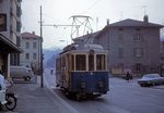 Lugano-Cadro-Dino: Triebwagen 4 unterwegs in Lugano, 4.4.1966.